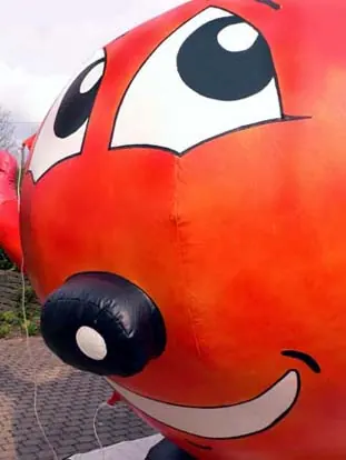 Apfel Werbefigur für Obsthöfe und Direktvermarktung