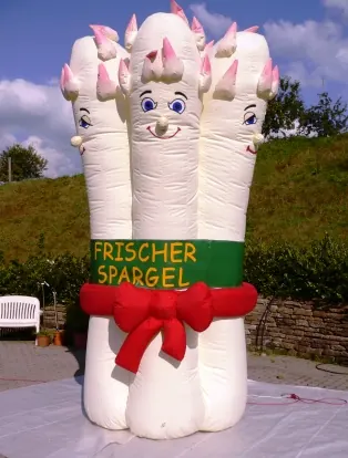 Spargelbund Werbefigur für saisonalen Spargelverkauf